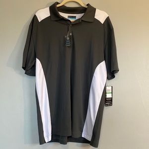 NWT white and gray PGATour golf shirt size large